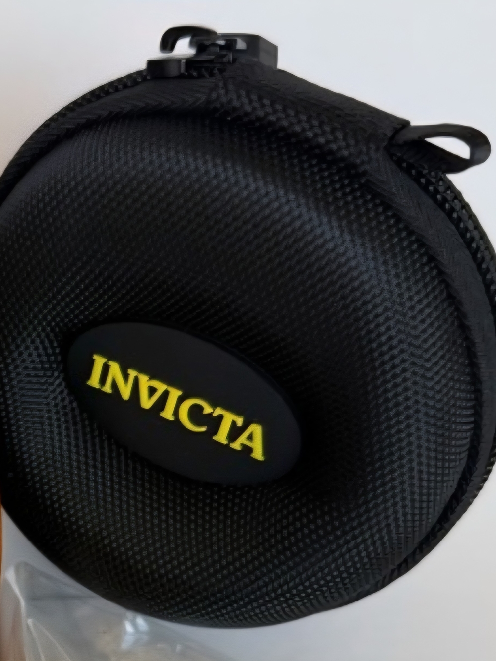 Invicta Black Case with Yellow Logo Accent